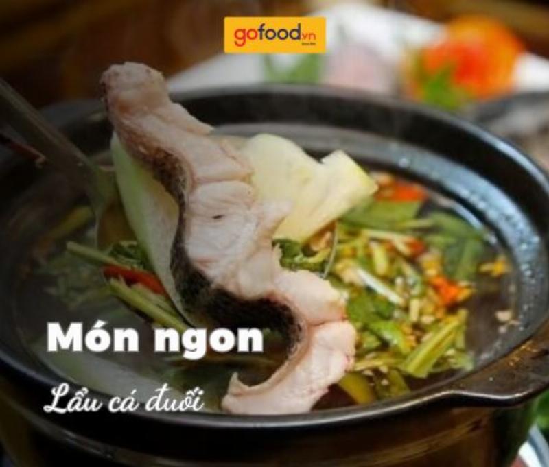 Lẩu cá đuối Vũng Tàu nóng hổi, thơm ngon với rau xanh và bún tươi