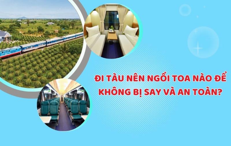 Toa tàu sạch sẽ thoải mái với ghế ngồi êm ái